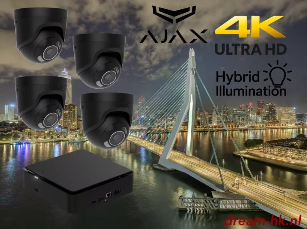 8MP Ajax Hybrid Illumination IP set (Ingebouwde microfoon)