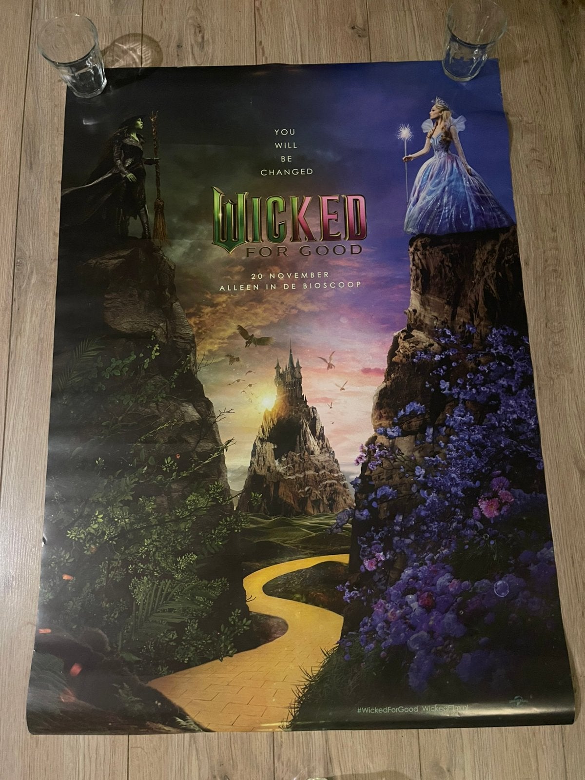 Wicked Filmposter 100 x 70 cm Bioscoop, Ophalen of Verzenden, Zo goed als nieuw, Deurposter of groter, Film en Tv