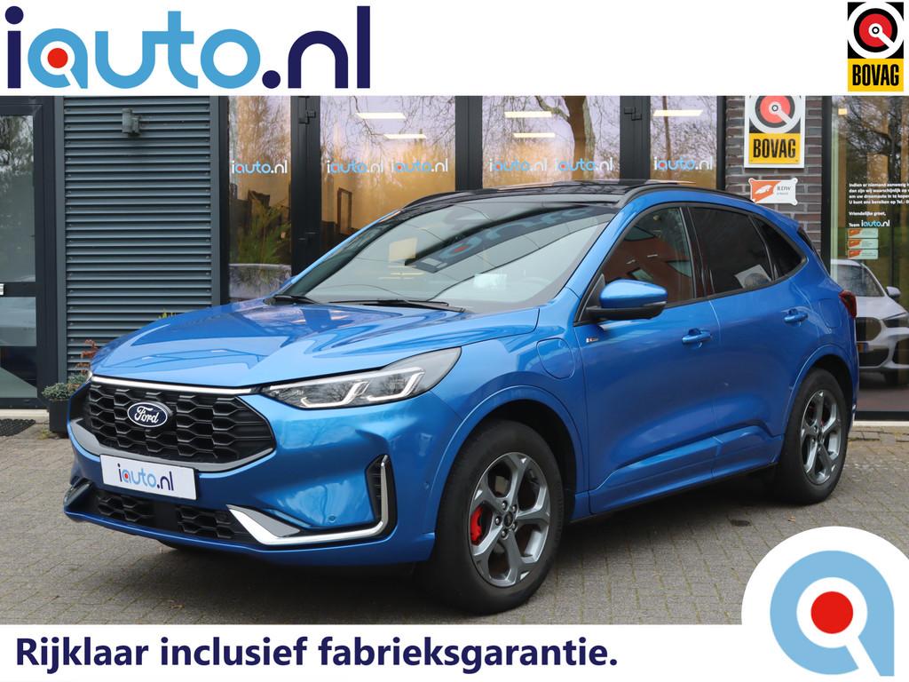 Ford Kuga 2.5 PHEV 243PK ST-Line X Pano/Leder/Matrix LED/Hea, Auto's, Ford, 12 maanden, 14 kWh, Blauw, Bedrijf