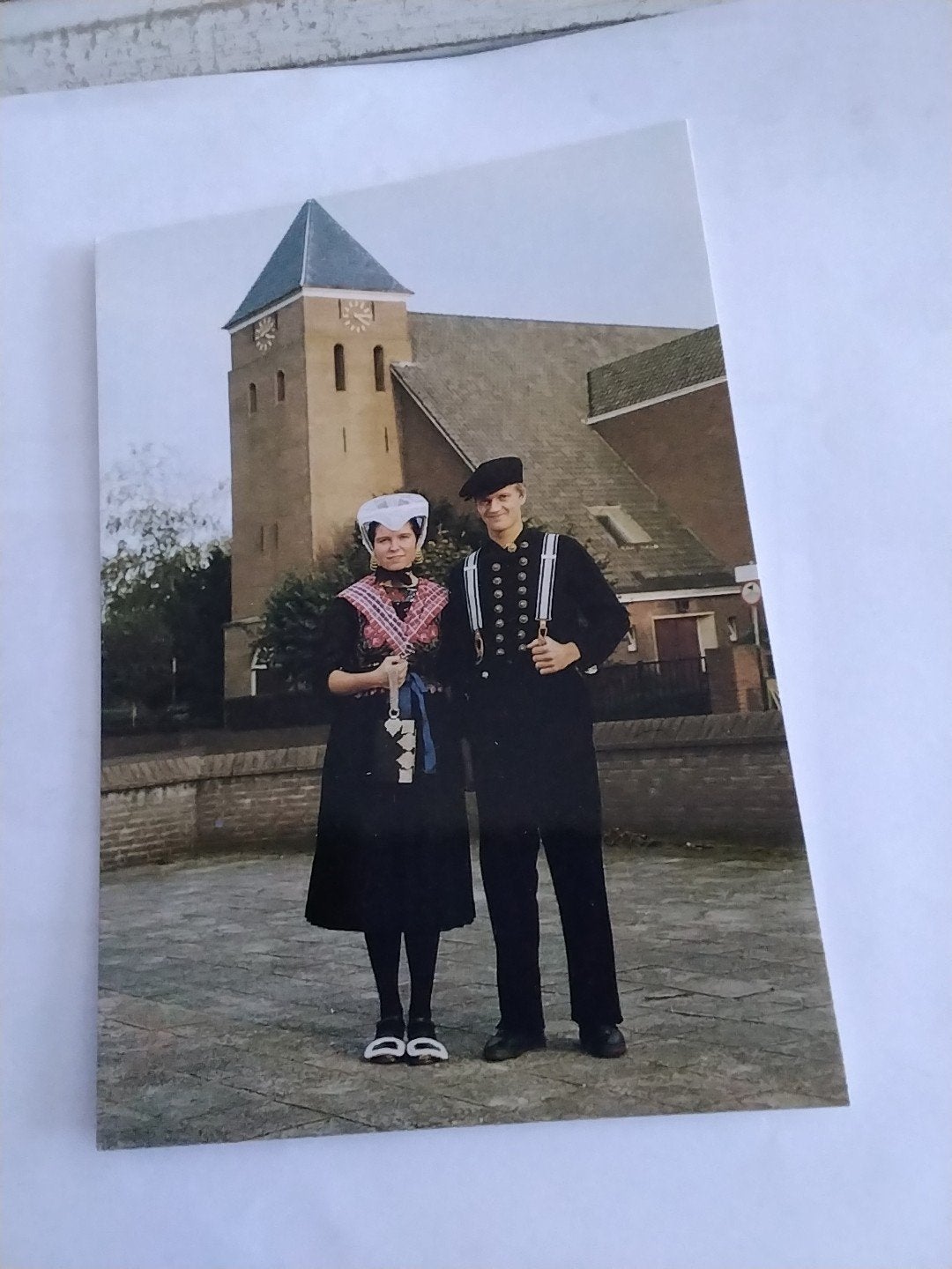 Oude Ansichtkaart Staphorst Klederdracht Kerkkledij, Ophalen of Verzenden, 1960 tot 1980, Ongelopen, Overijssel
