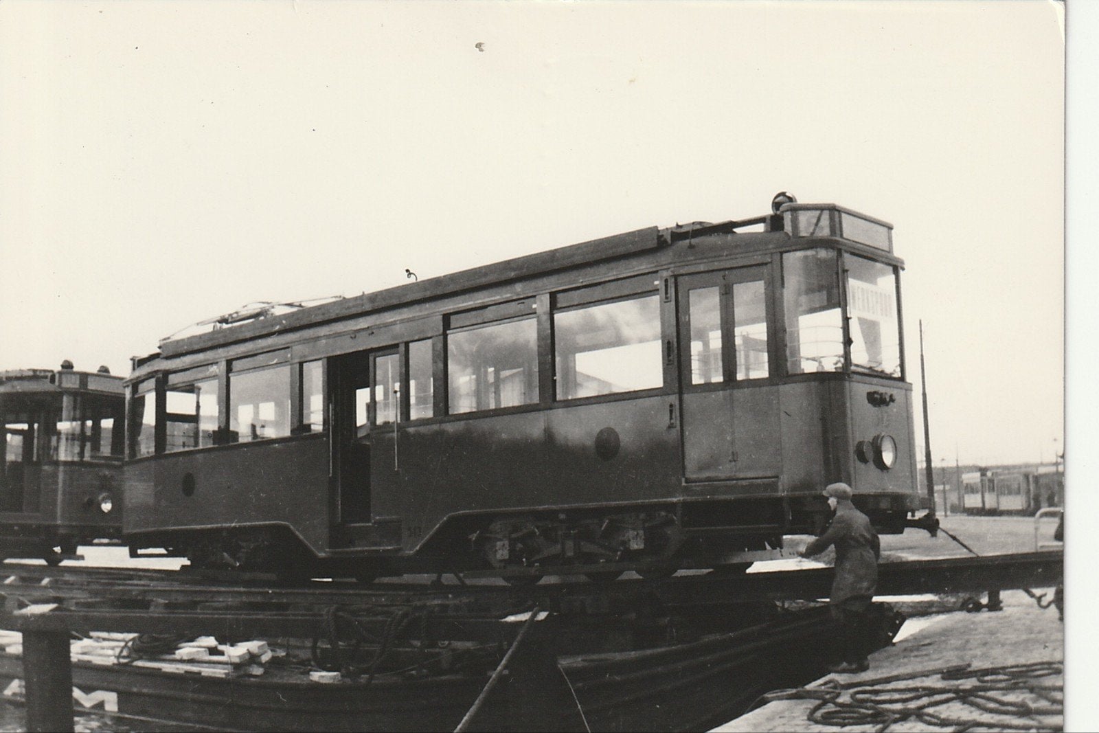 ROTTERDAM AELBRECHTSKADE 12 MAART 1931 AANKOMST RET TRAM 513, Ophalen of Verzenden, 1920 tot 1940, Ongelopen, Zuid-Holland
