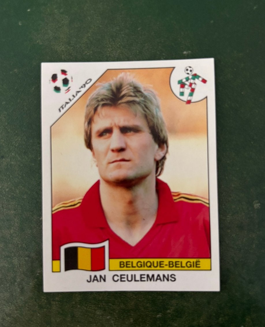 Panini plaatje Jan Ceulemans Belgie WK 1990, Verzamelen, Sportartikelen en Voetbal, Ophalen of Verzenden, Zo goed als nieuw