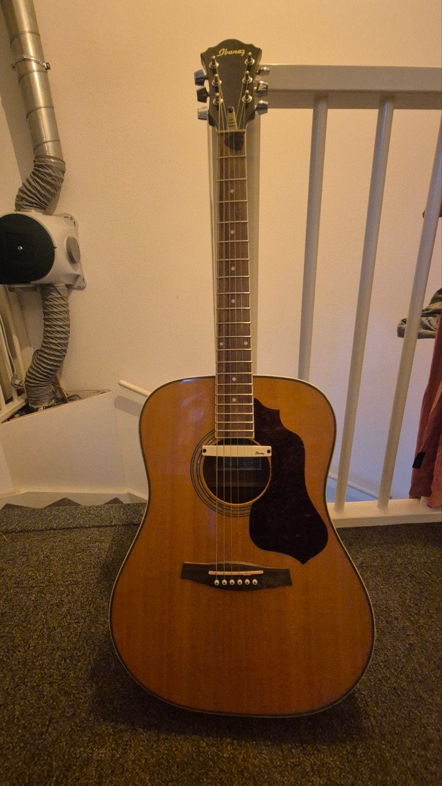 Ibanez SGE120-ATB Westerngitaar met element en koffer, Ophalen, Gebruikt, Western- of Steelstringgitaar, Met koffer