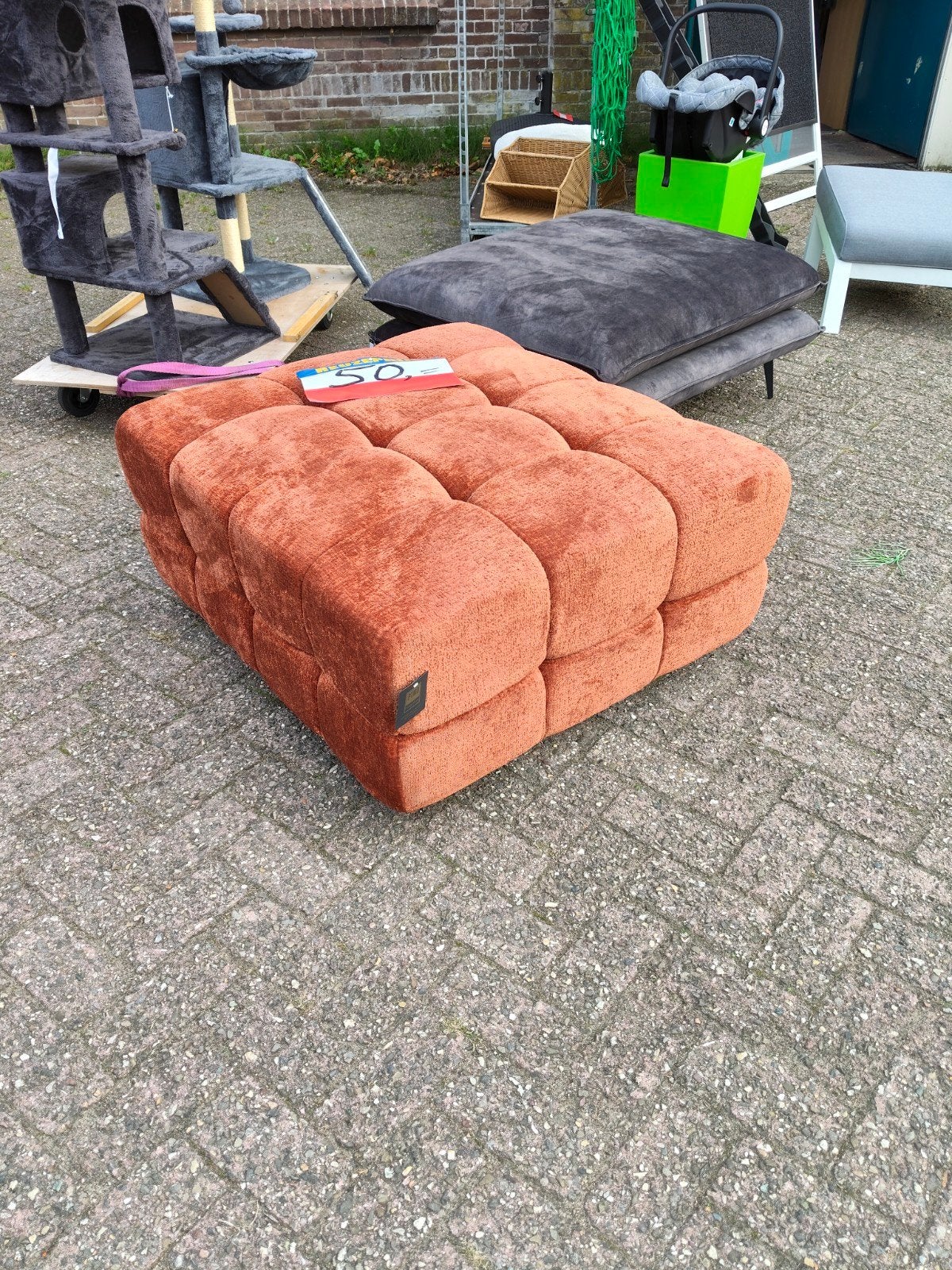 Aangeb. Nieuwe PTMD Groot Zitelement met stoffen bekleding, Huis en Inrichting, Ophalen, Nieuw, Rechthoekig, Minder dan 50 cm