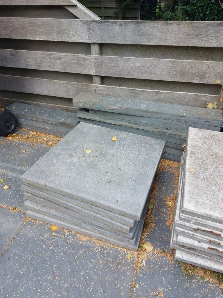 Gebruikte terrastegels van beton, Tuin en Terras, Ophalen, Gebruikt, 10 m² of meer, Beton