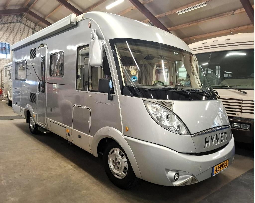 Hymer integraal van 2008, Caravans en Kamperen, Campers, Ringverwarming, Fiat, Fietsendrager, 7 tot 8 meter