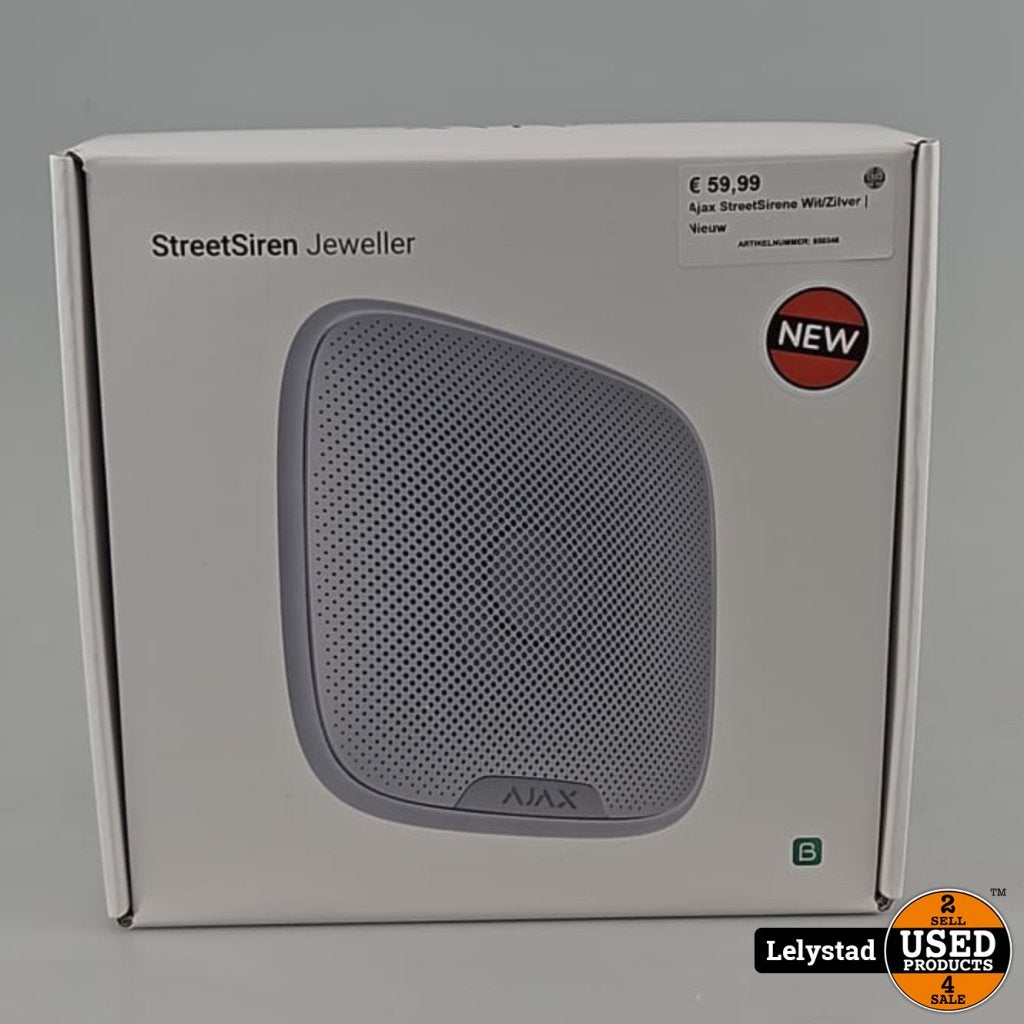 Ajax StreetSirene Wit/Zilver | Nieuw, Flex Ltd., Gebruikt, https://flex.com/contact-us, Nobelstraat 10, 5807 GA Oostrum LB, Limburg, Nederland