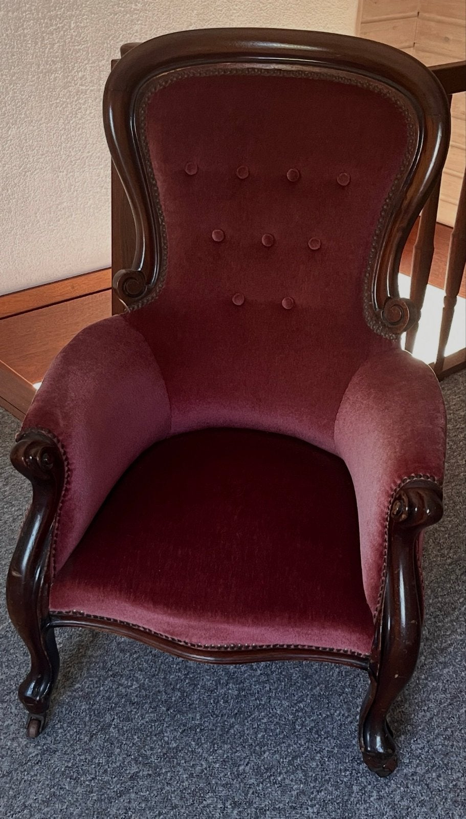 Antieke fauteuil - Biedermeier stijl, Antiek en Kunst, Ophalen