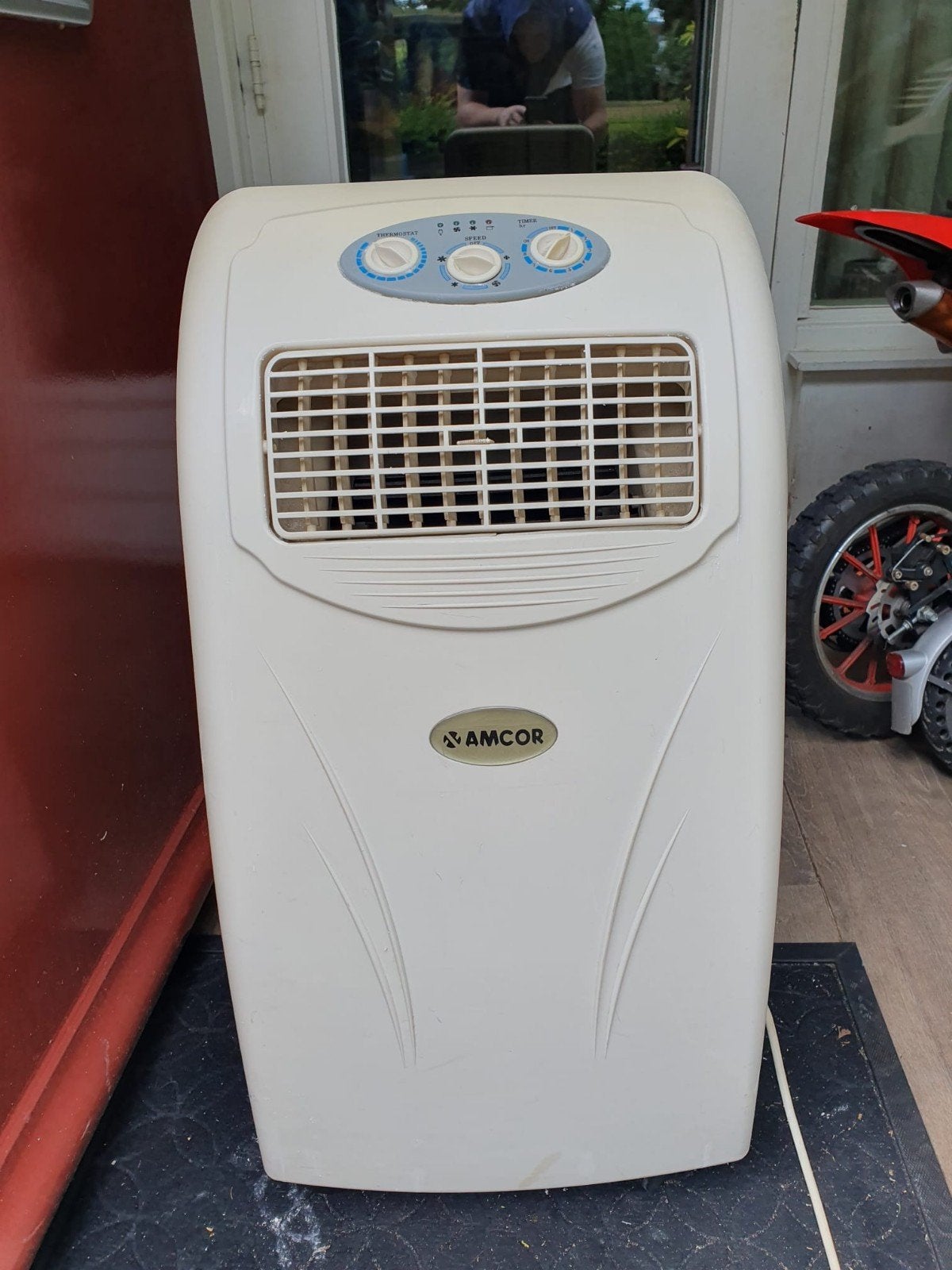 Amcor Mobiele Airco – 10.000 BTU – Goed Werkend, Witgoed en Apparatuur, Airco's, Ophalen, Zo goed als nieuw, Mobiele airco, 3 snelheden of meer