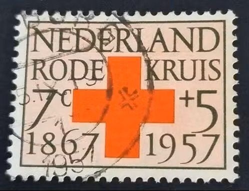 Nederland 1957 - nvph 697 - Rode Kruis, Postzegels en Munten, Ophalen of Verzenden, Na 1940, Gestempeld