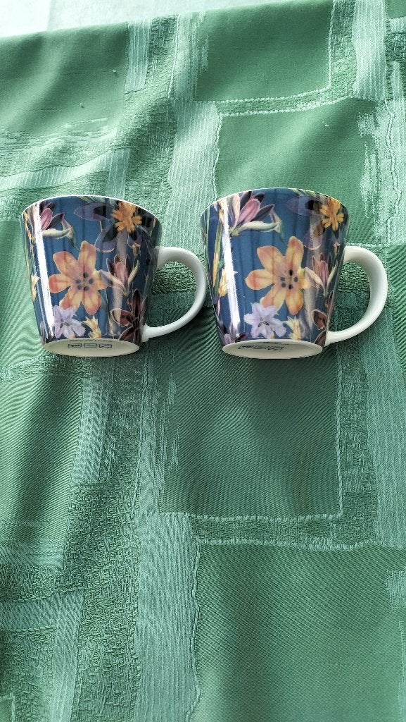 2 Lieve mokjes Blokker Ceramics - Nieuw, Ophalen of Verzenden, Nieuw, Overige stijlen, Kop(pen) en/of Schotel(s)