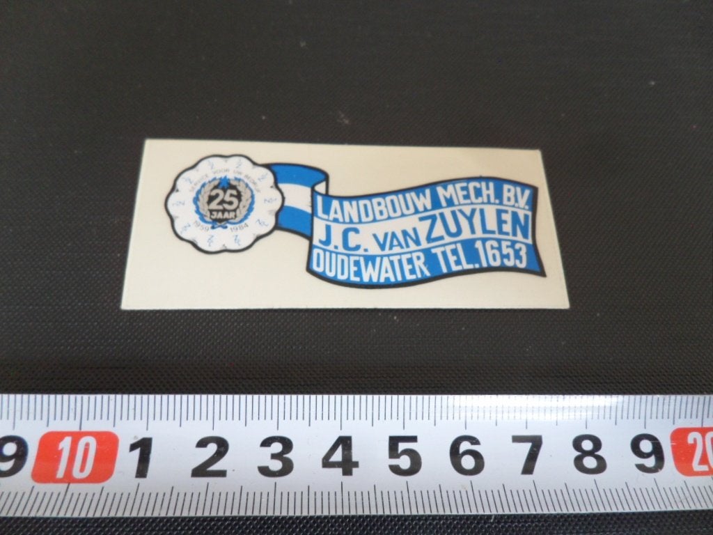 sticker transparant oudewater jc van zuylen landbouw mech 25, Ophalen, Zo goed als nieuw