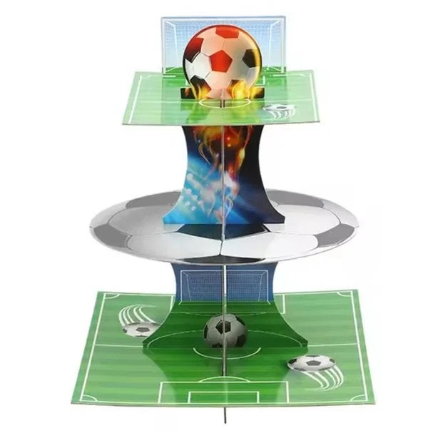 Voetbal cupcake standaard en andere feestelijke artikelen, Overige typen, Nieuw, Maat L, Ophalen of Verzenden