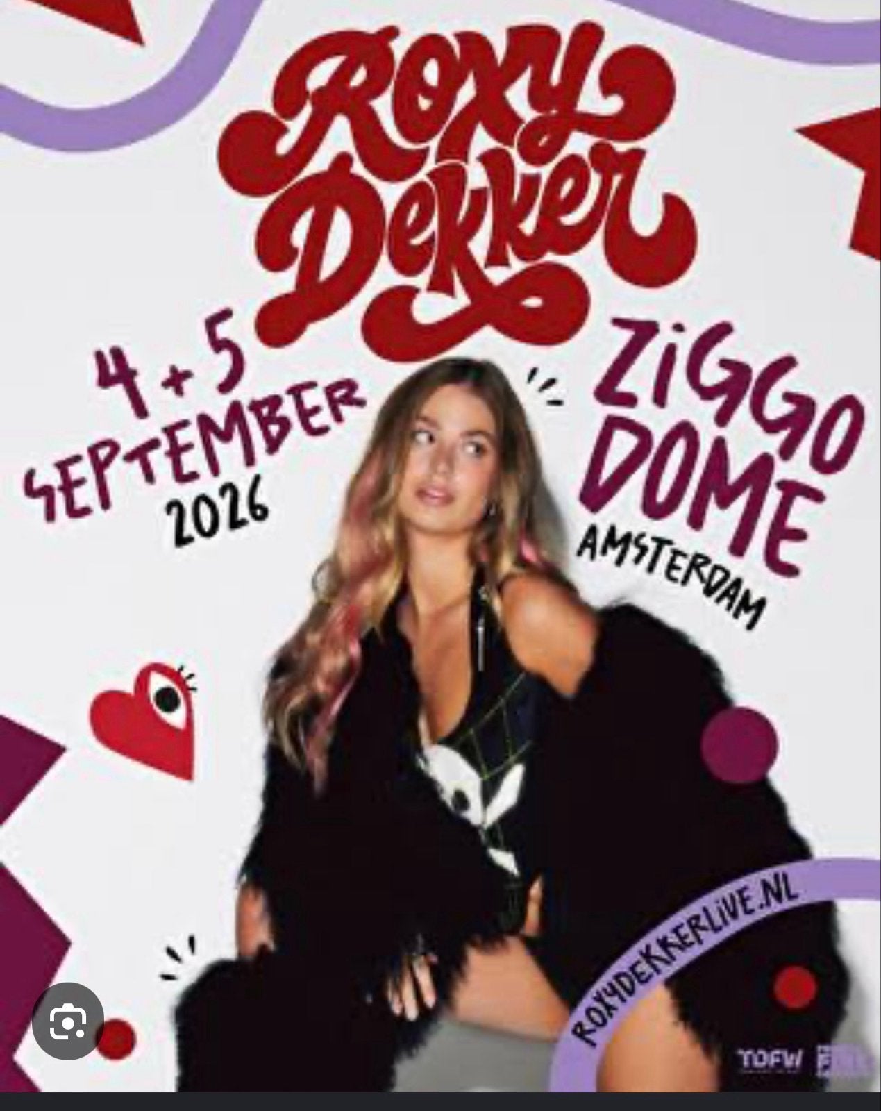 3 kaarten roxy dekker 5 septmber avondshow, Drie personen of meer