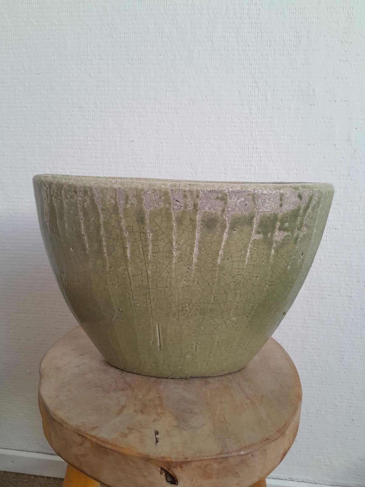 Decoratieve bloempot/plantenbak met craquelé-effect, Ophalen of Verzenden