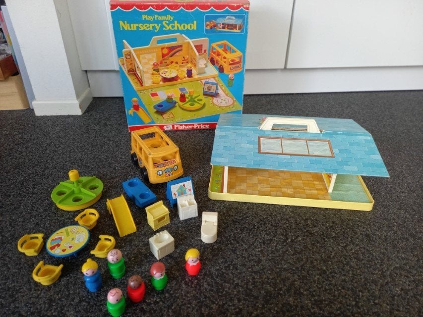 * Vintage kleuterschool Fisher Price 929 compleet *, Ophalen of Verzenden, Gebruikt