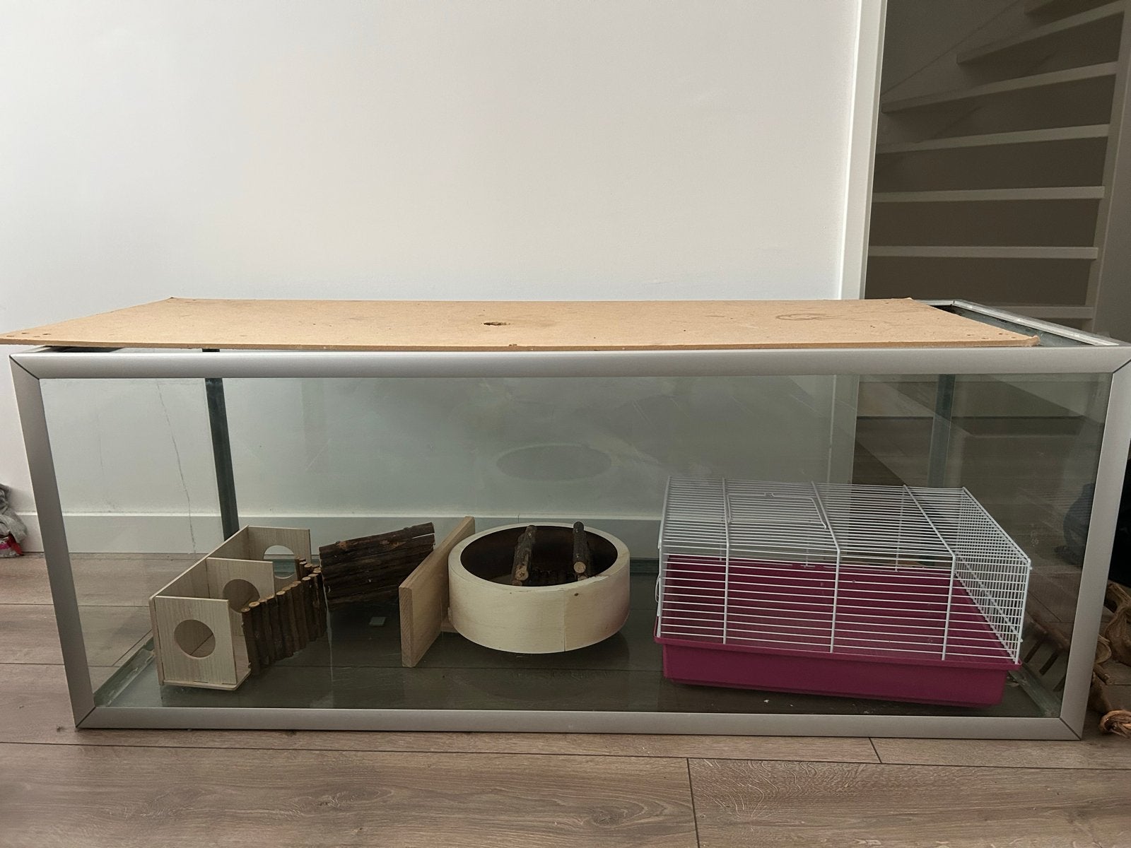 Glazen knaagdieren kooi, Ophalen, Kooi, 60 tot 90 cm, Hamster
