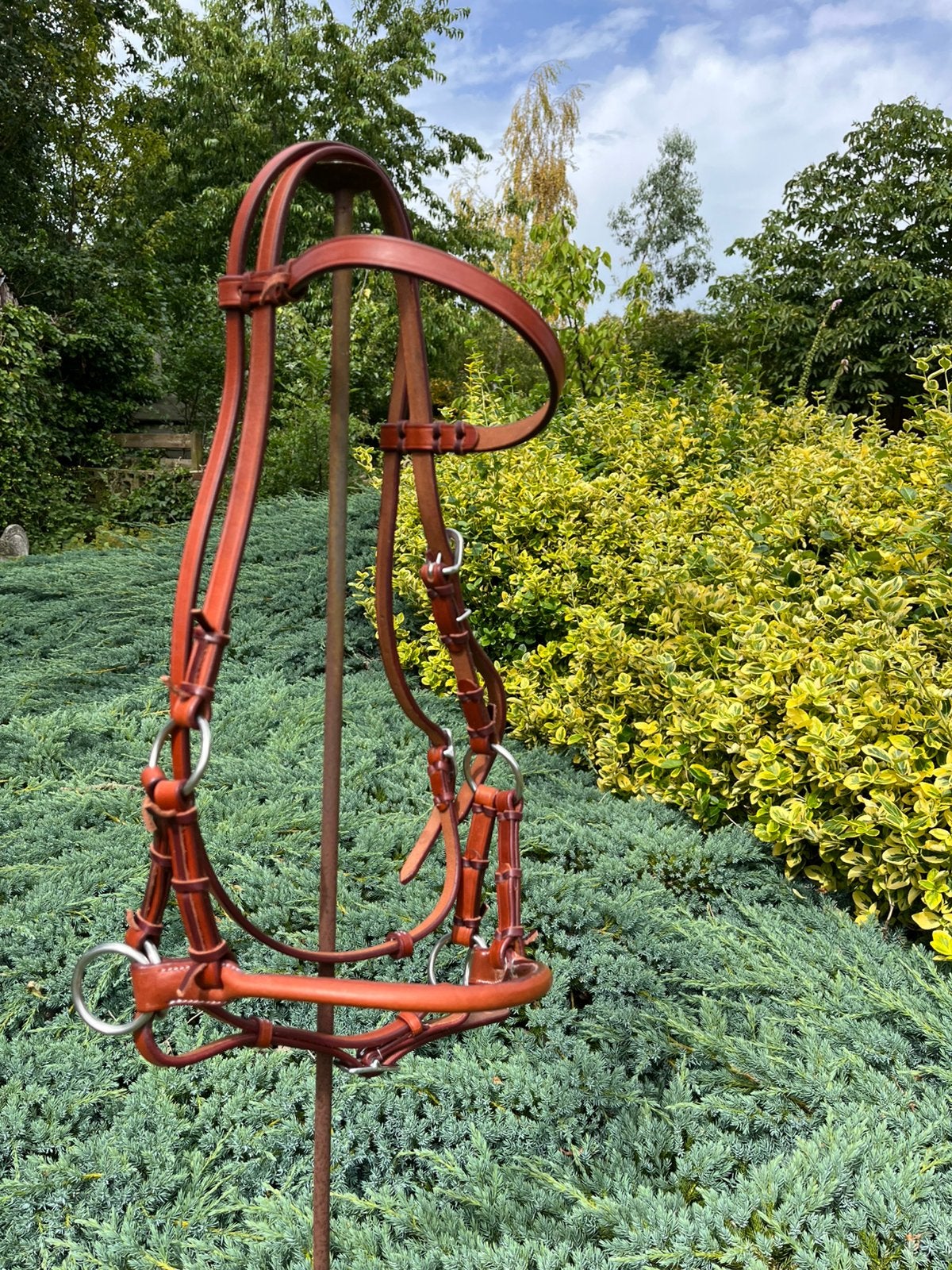Nieuw bitloos hoofdstel, Dieren en Toebehoren, Hoofdstel, Overige disciplines, Handgemaakt, Bruin