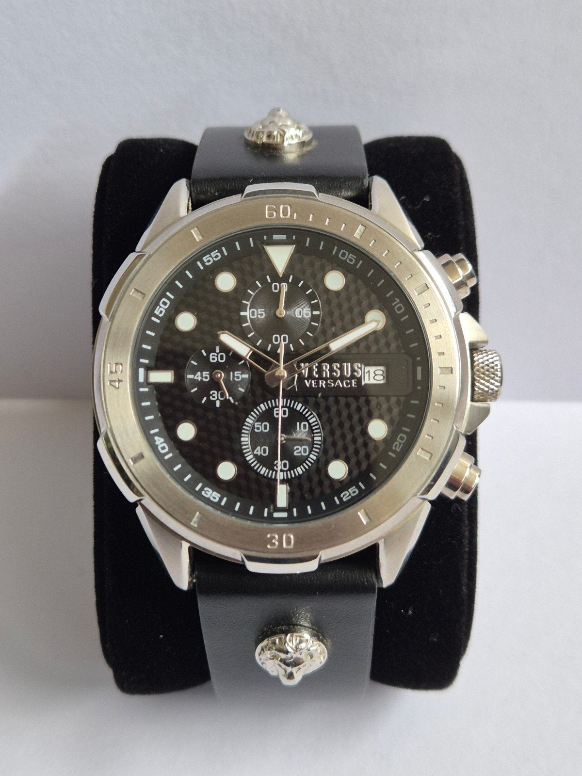 Versus Versace Herenhorloge - Zo goed als nieuw, Ophalen of Verzenden, Zo goed als nieuw, Leer, Overige merken