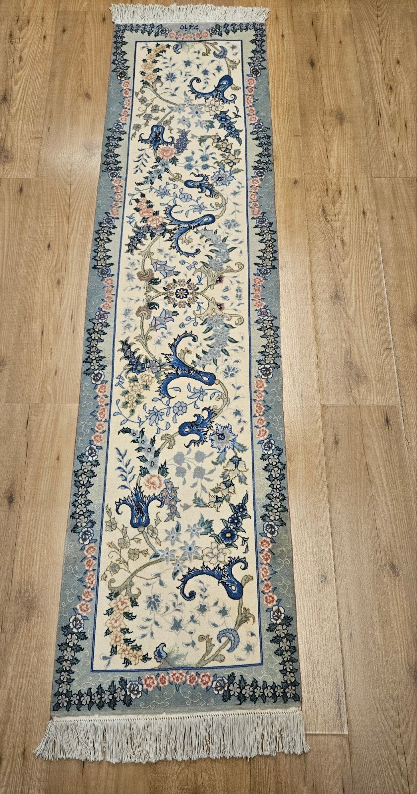 Handgeknoopt perzisch tapijt loper tabriz 50raj 213x50