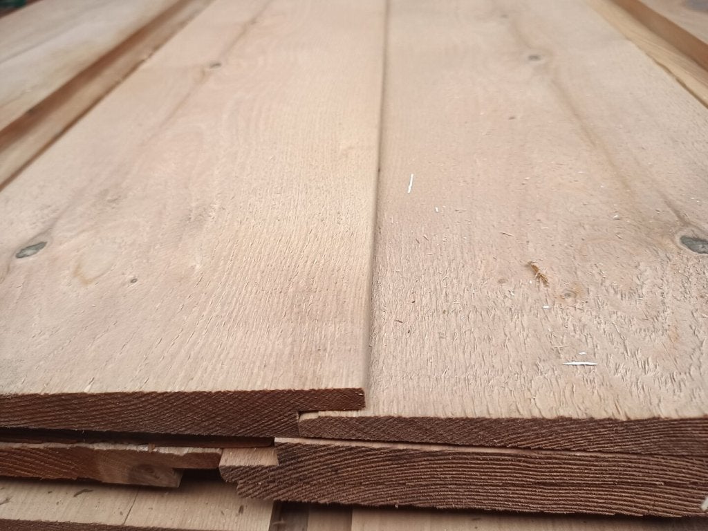 Gevelbekleding van hout | Thermo vuren, Douglas, hardhout –, Nieuw, Plank