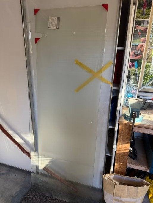 Compacte douchedeur met gedeelte mat, Ophalen, 80 tot 120 cm, Nieuw, 160 cm of meer