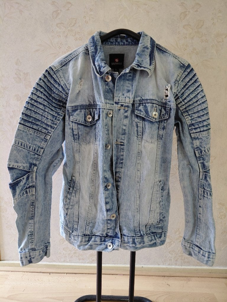 SOUTHPOLE BIKER TRUCKER JACKET - Denim jacket - blauw, Maat 52/54 (L), Blauw, Ophalen of Verzenden, Zo goed als nieuw