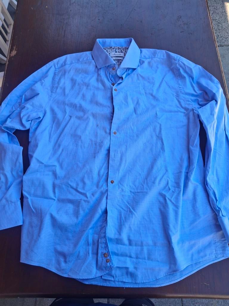Marnelli Sartoria overhemd blauw - Maat 2XL (45), Blauw, Ophalen of Verzenden, Zo goed als nieuw, Marnelli Sartoria