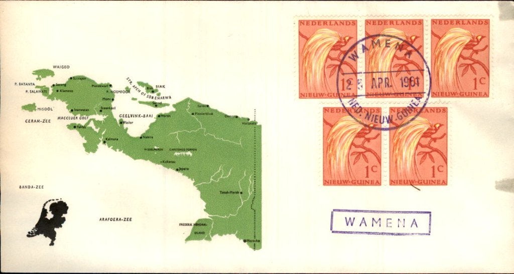 Nieuw Guinea - Stempel Wamena - 1961, Postzegels en Munten, Brieven en Enveloppen | Nederland, Verzenden, Envelop