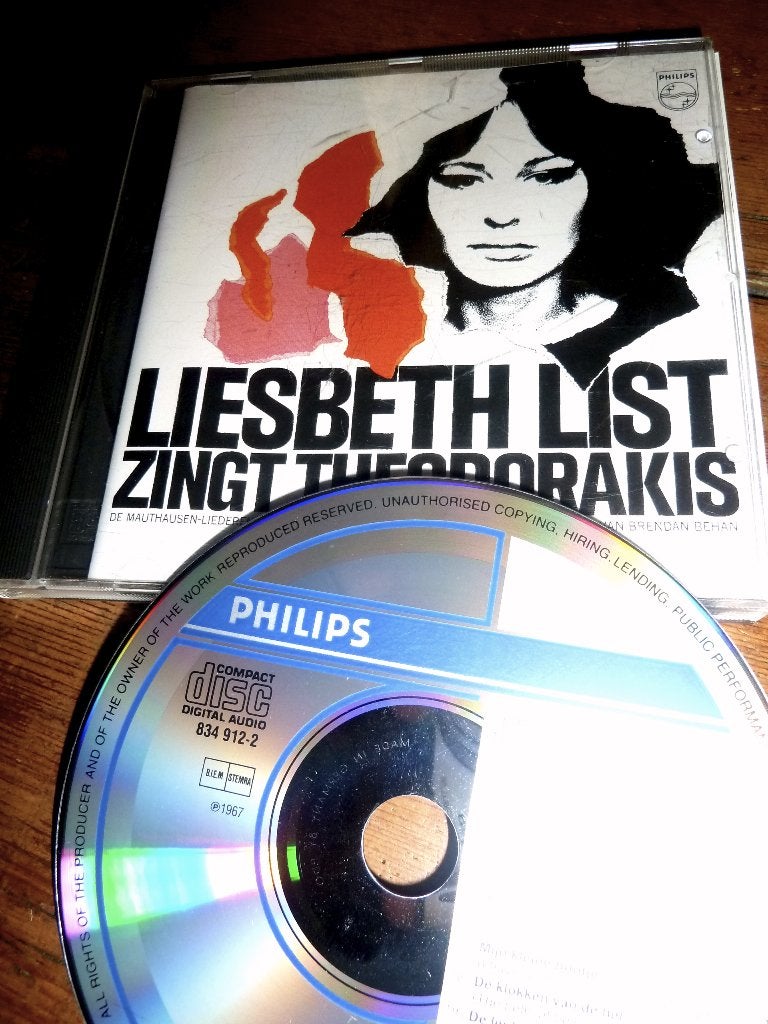 CD Liesbeth List - Zingt Theodorakis - 1967, Ophalen of Verzenden, Gebruikt