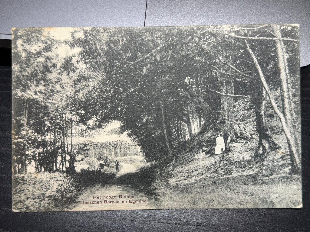 Oude Ansichtkaart 'Het hooge Duintje' Bergen en Egmond, Ophalen of Verzenden, Voor 1920, Gelopen, Noord-Holland
