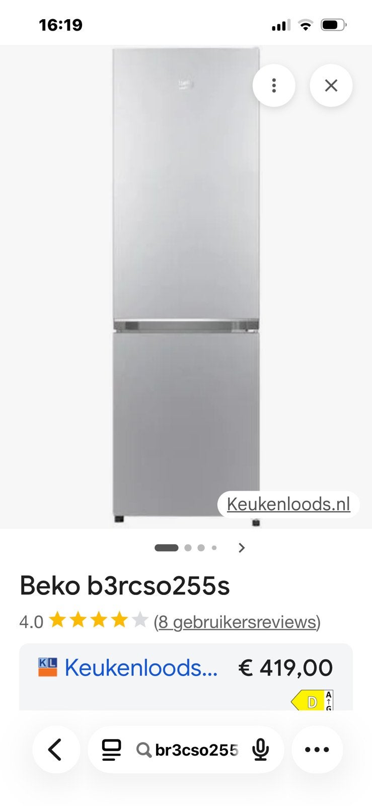 Nieuwe rvs look koel/vriescombinatie. 2 jaar garantie., 200 liter of meer, Met aparte vriezer, Nieuw, Energieklasse A of zuiniger