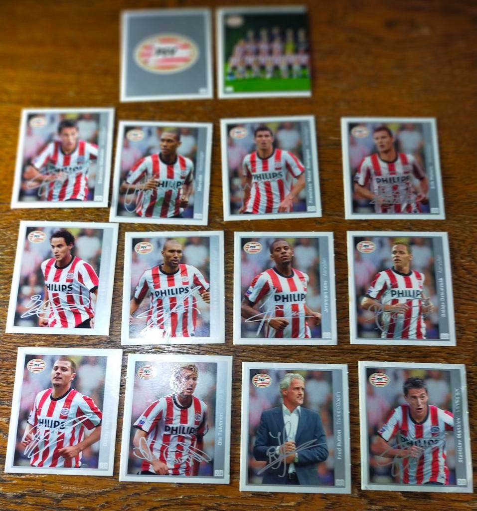 PSV  65 voetbalstickers van verschillende seisoenen, Ophalen of Verzenden, Gebruikt, PSV, Poster, Plaatje of Sticker