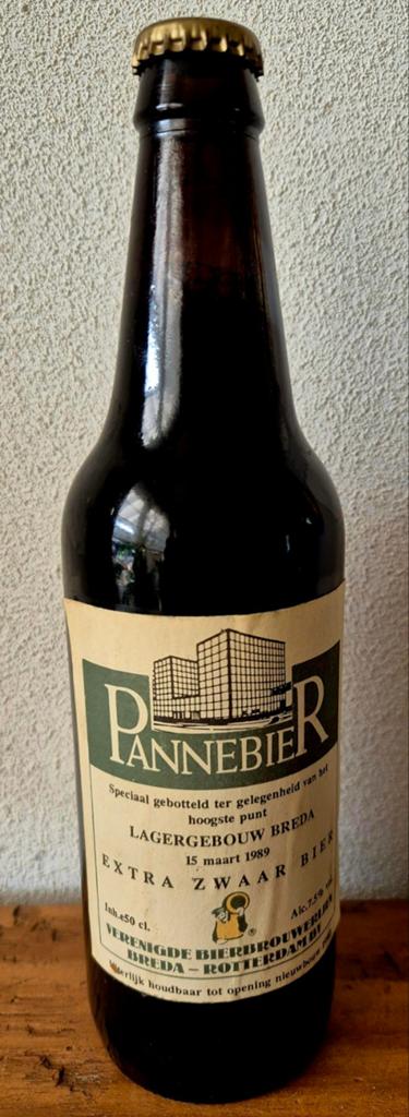 1989 fles PANNE BIER lagergebouw BREDA-ROTTERDAM. Verzamelen, Ophalen of Verzenden, Zo goed als nieuw, Flesje(s), Overige merken