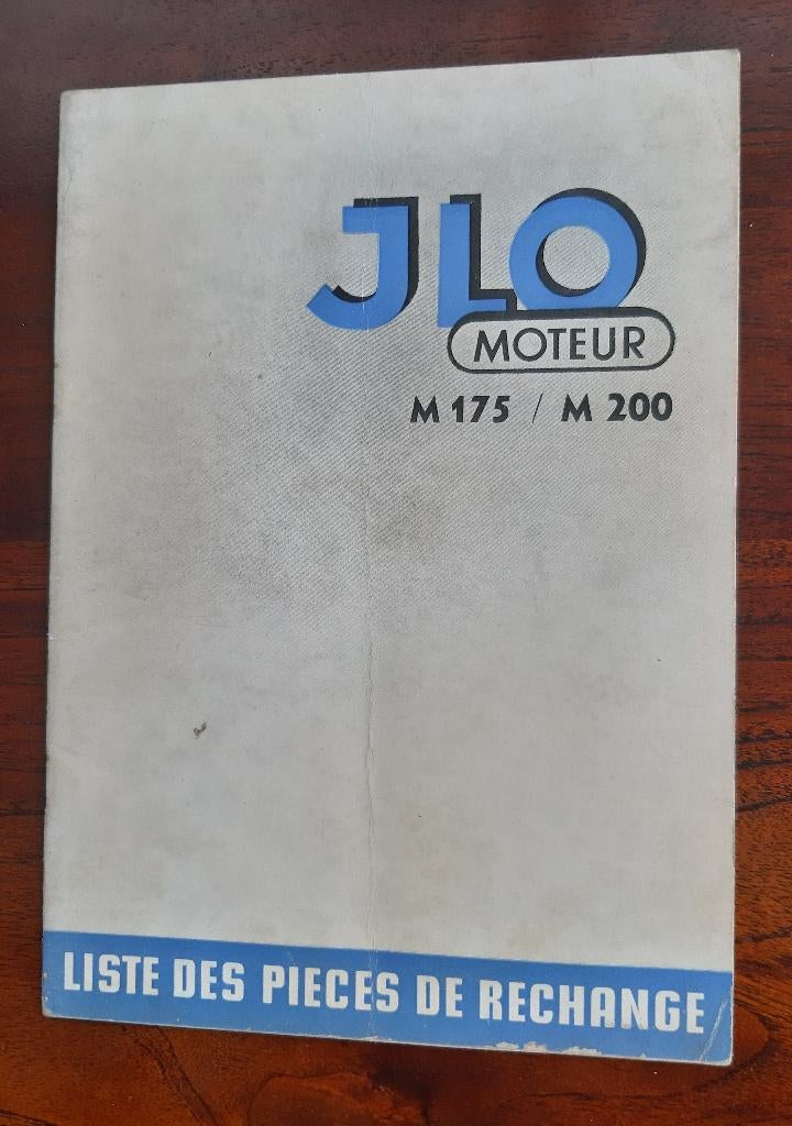 JLO motor M175/M200 onderdelenlijst-boekje 1953 Franstalig, Motoren, Verzenden, Overige merken