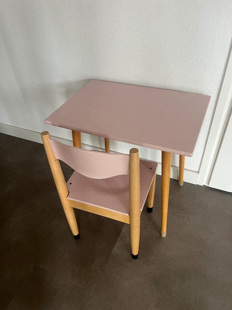 Meisjes bureau, Gebruikt, 60 cm, Hout, Roze