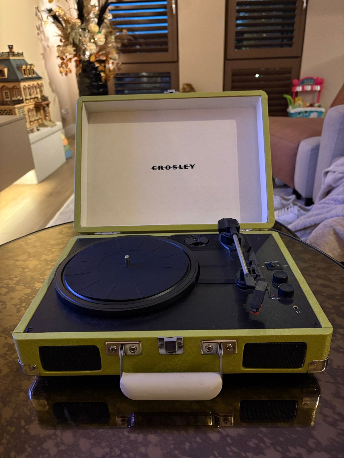 Crosley Platenspeler Groen - Draagbaar en Stijlvol, Ophalen of Verzenden, Zo goed als nieuw, Platenspeler, Overige merken