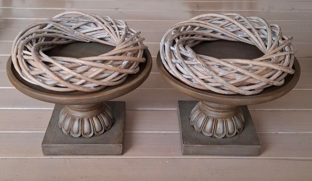 Set plateaus op voet inclusief kransen, Huis en Inrichting, Ophalen of Verzenden, Nieuw