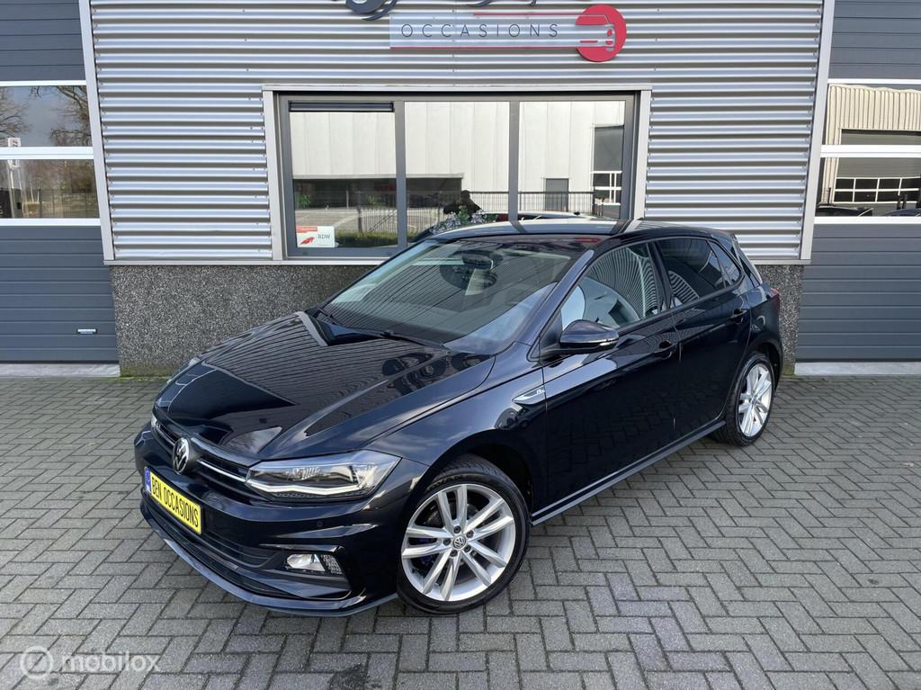 Volkswagen Polo 1.0 TSI R-Line 1e Eigenaar TOPSTAAT!, Gebruikt, Euro 6, 116 pk, Zwart