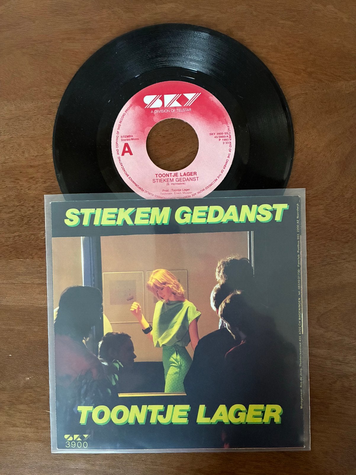 Toontje Lager - Stiekem gedanst, Ophalen of Verzenden, 7 inch