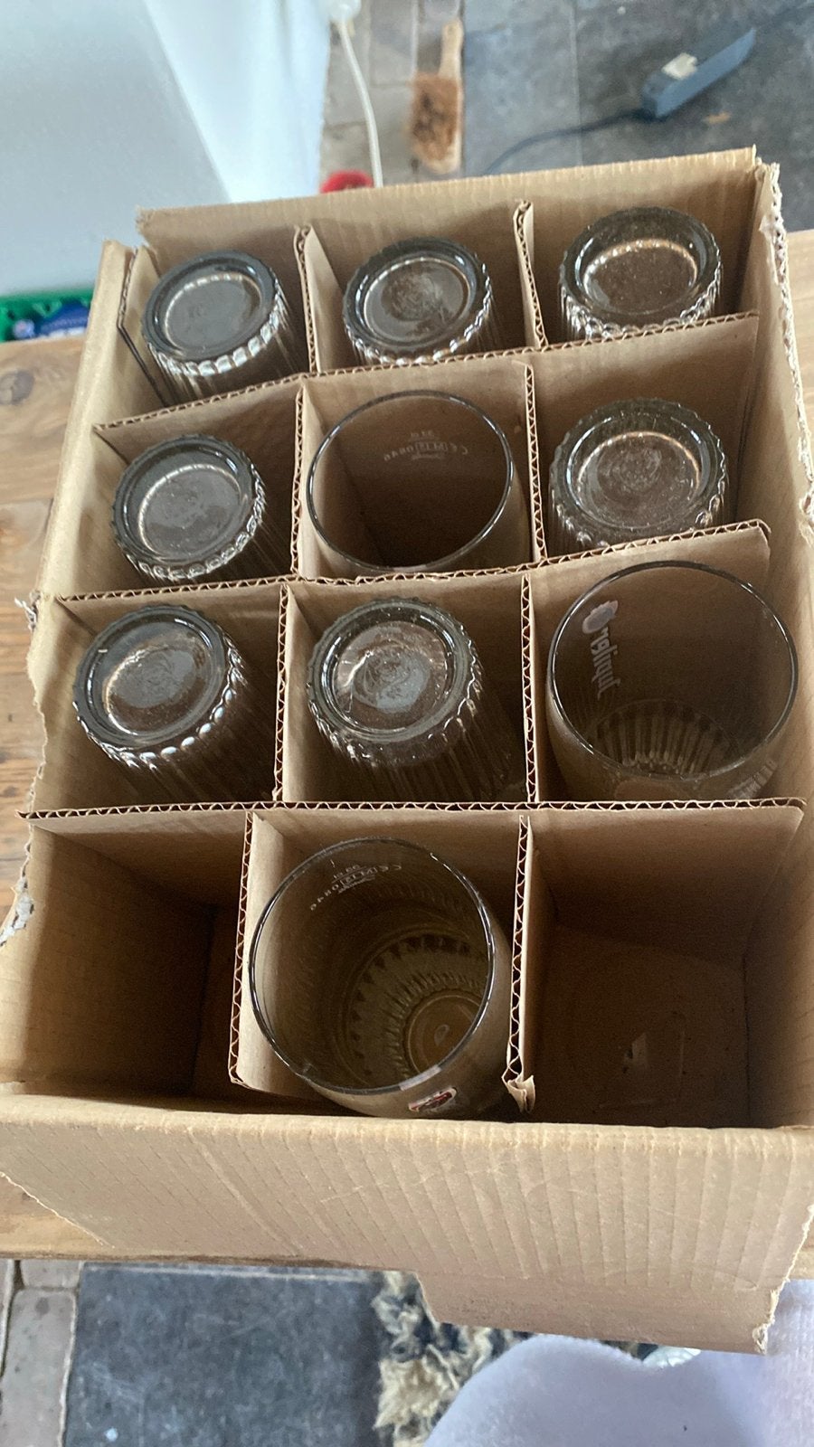 Jupiler Ribbel Bierglazen 25cl - 35 stuks 1,50 per stuk, Ophalen, Glas of Glazen, Gebruikt, Overige merken