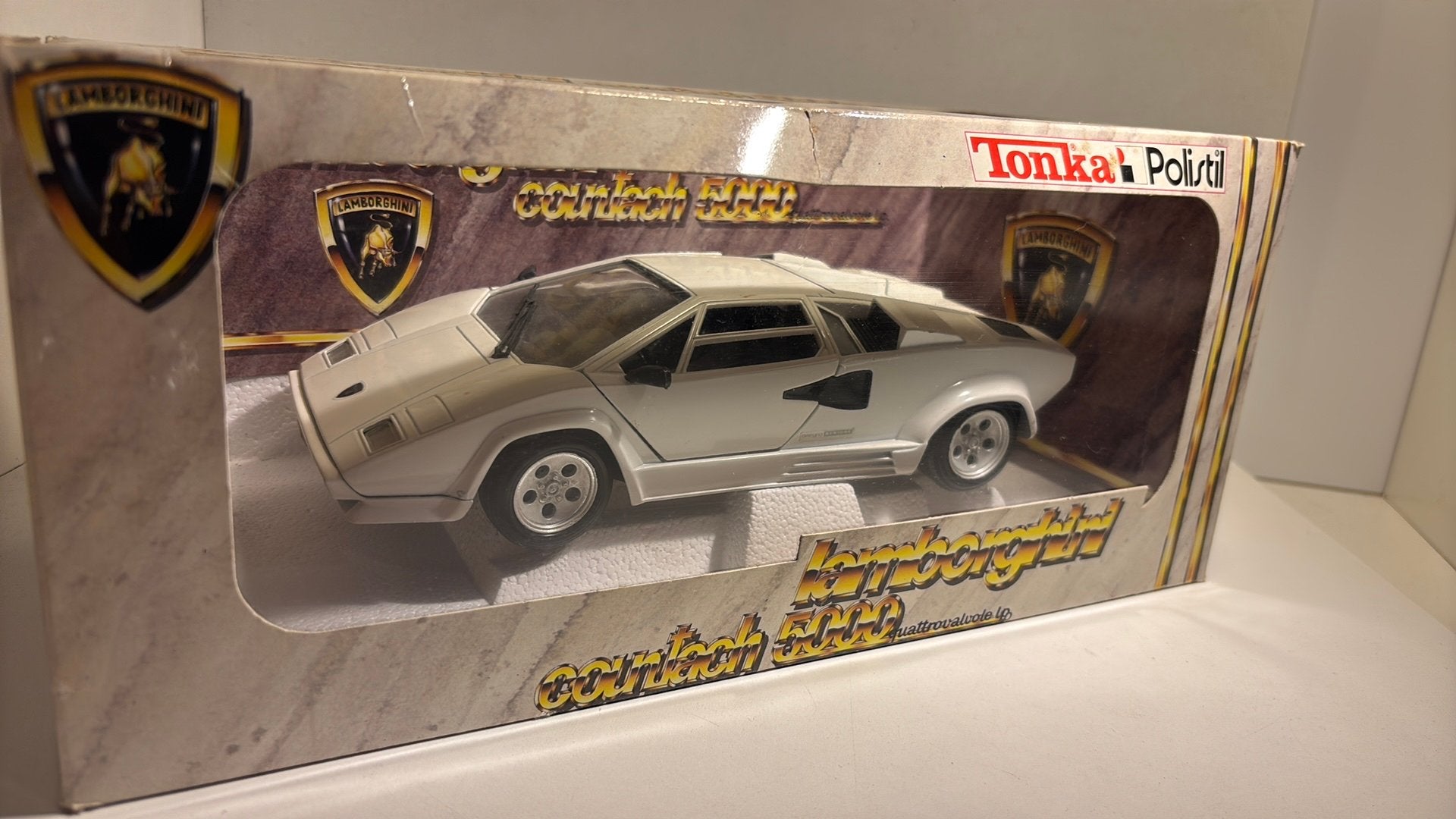 Lamborghini countach 5000 wit polistil 1.16, Hobby en Vrije tijd, Overige merken, Ophalen of Verzenden, A, A