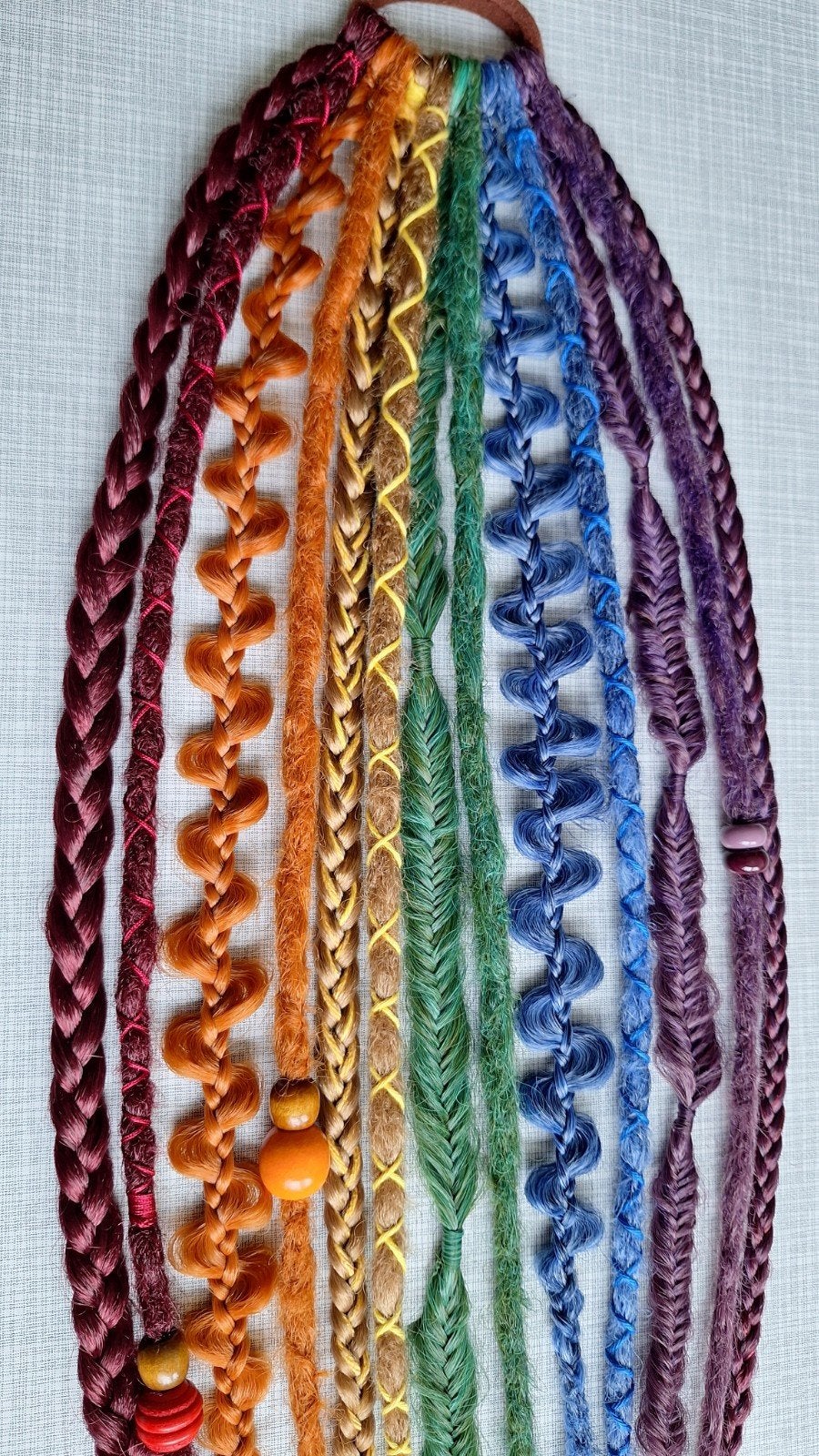 ponytail synthetische vlechten en dreads op elastiek, Ophalen of Verzenden, Nieuw, Pruik of Haarverlenging