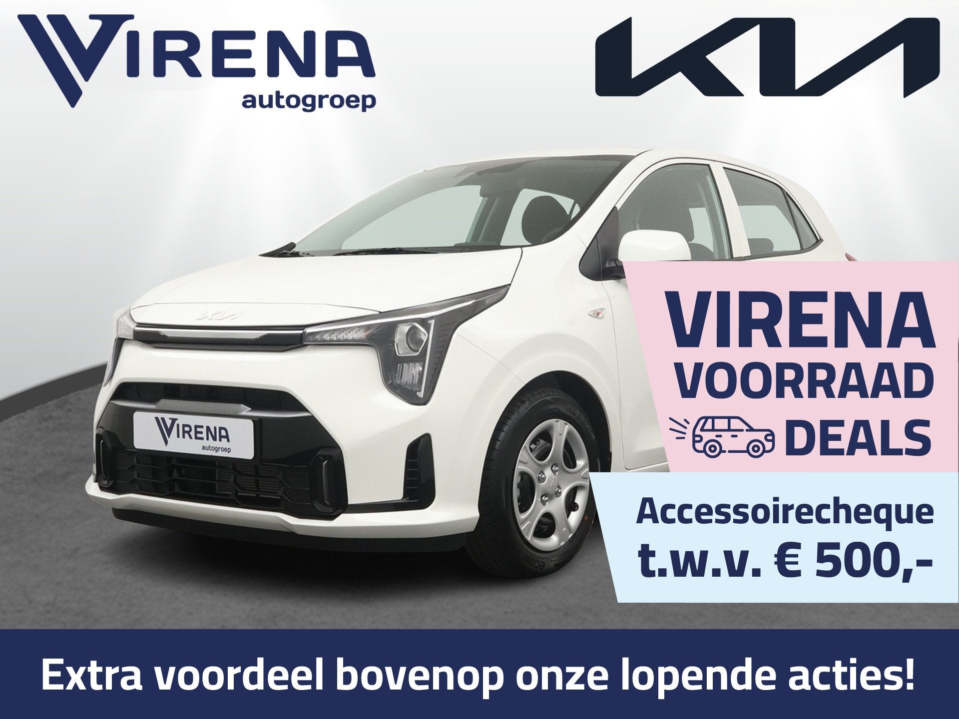 Kia Picanto 1.0 GDi DynamicLine - Pijs incl inruilpremie - C, Auto's, Voorwielaandrijving, 12 maanden, Stof, Parkeersensor