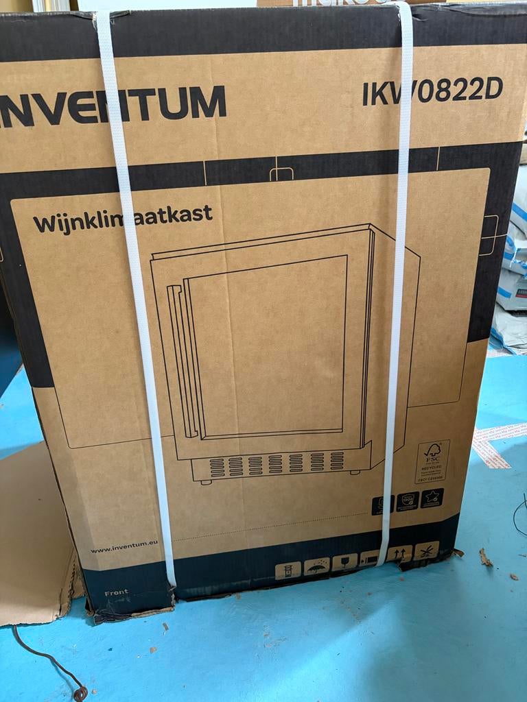 Inventum IKV0822D Wijnklimaatkast - Nieuw in doos, Witgoed en Apparatuur, Koelkasten en IJskasten, Zonder vriesvak, Ophalen of Verzenden