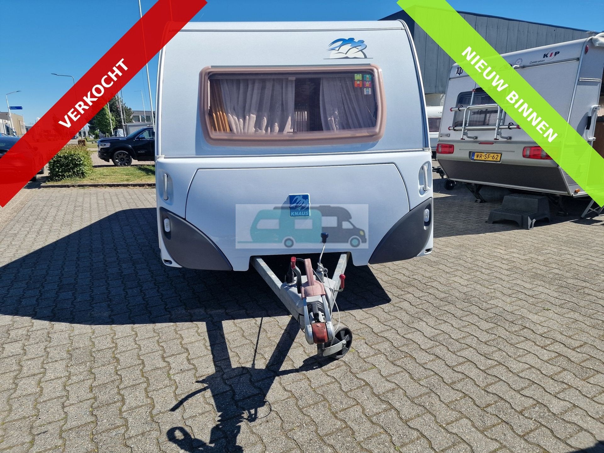 Knaus sudwind 450 TU 2004 Mover, voortent (bj 2004), Caravans en Kamperen, Schokbreker, Bedrijf, 6 tot 7 meter, Knaus