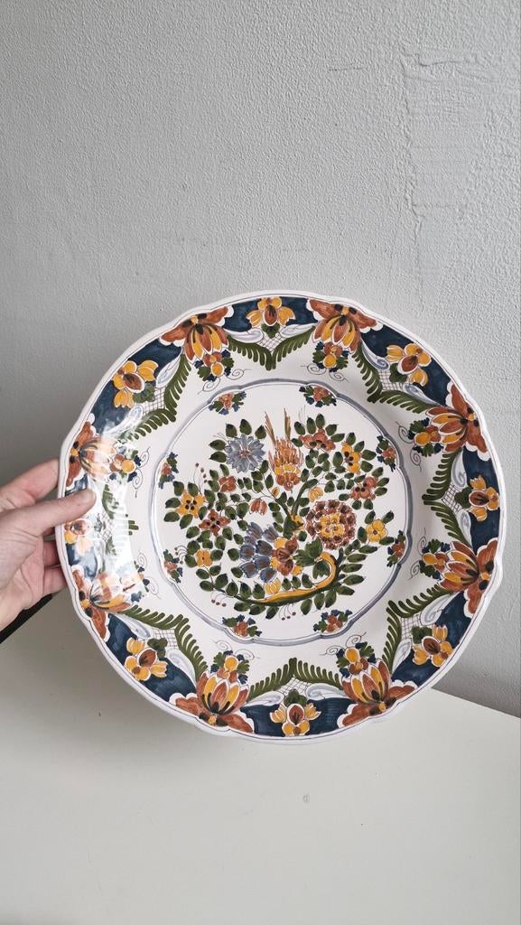 Groot Vintage Makkum wanddecoratie bord - Prachtige staat, Ophalen of Verzenden