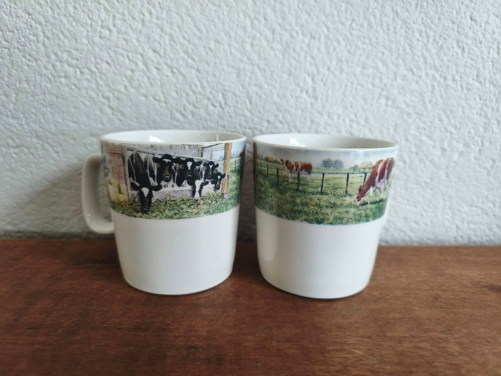 Set van 2 koffie kopjes van Wiebe van der zee Van Triest, Overige merken, Ophalen of Verzenden, Zo goed als nieuw, Overige stijlen