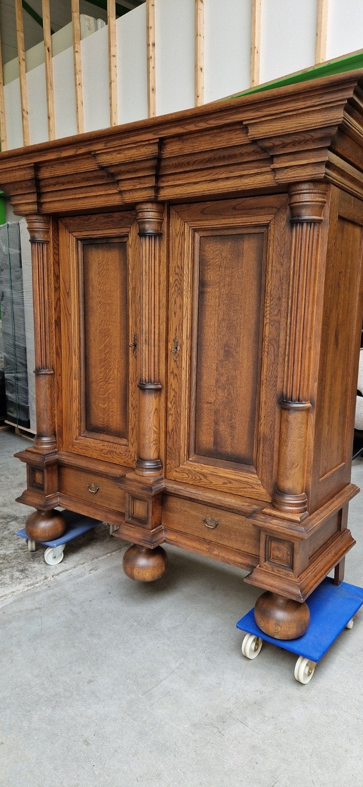 Massief Eiken Kast - 190x73x195cm, Ophalen