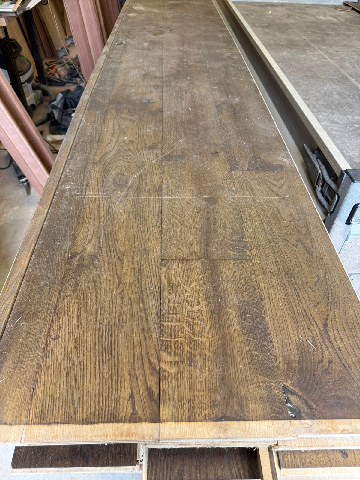 Eiken vloer opknapper ongeveer 40m2, Ophalen, Vloerdelen of -planken, Zo goed als nieuw, 10 m² of meer